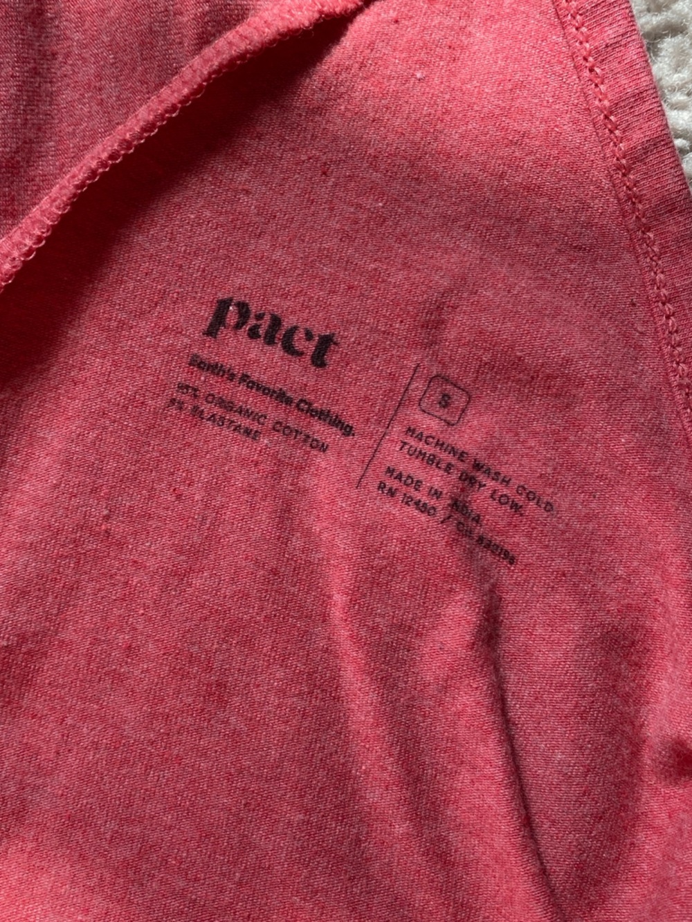 Pact Fit & Flare Dress, Twist Open Back, Coral, Size S - Picture 5 of 5